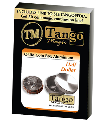 Okito Coin Box Aluminum Half Dollar (A0004)by Tango - Trick