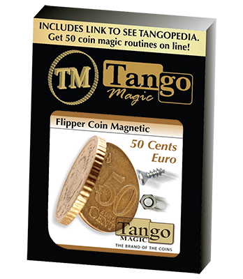 Magnetic Flipper Coin E0033 (50 Cent Euro) by Tango- Trick