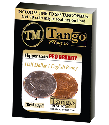 Flipper Coin PRO Gravity Half Dollar/English Penny - Tango - Trick (D0101)