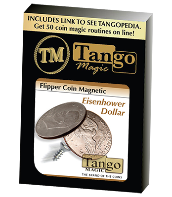 Magnetic Flipper Coin Eisenhower Dollar (D0041) by Tango - Trick