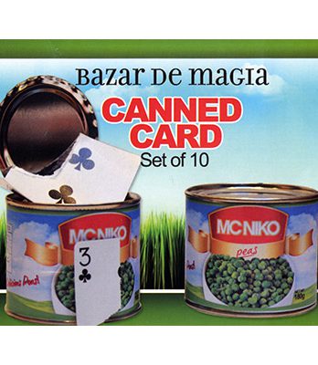 Canned Card (Blue) ( Set of 10 cans ) by Bazar de Magia - Trick