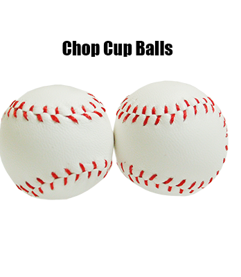 Chop Cup Balls White Leather (Set of 2) by Leo Smetsers - Trick