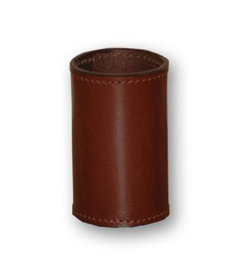 Leather Coin Cylinder (Brown, Half Dollar Size) - Trick