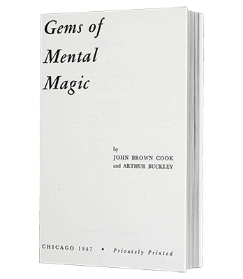Gems of Mental Magic by Arthur Buckley and The Conjuring Arts Research Center - eBook DOWNLOAD