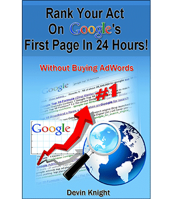 How To Rank Your Act on Google by Devin Knight - ebook - DOWNLOAD