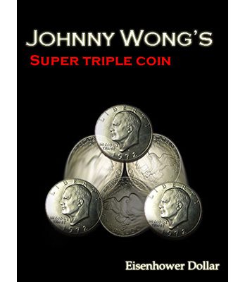 Super Triple Coin Eisenhower Dollar (with DVD) by Johnny Wong - Trick
