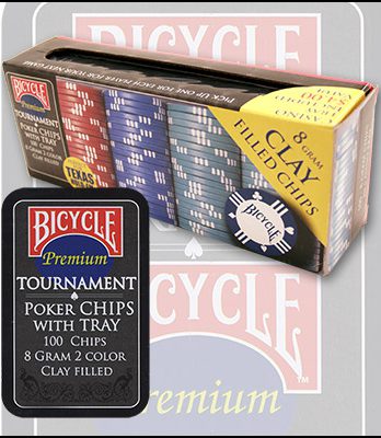Bicycle Clay Poker Chip Set: 100 Count