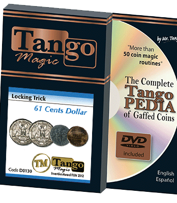 Locking Trick 61 cents (w/DVD)(2 Quarters, 1 Dime, 1 Penny) by Tango - Trick (D0130)