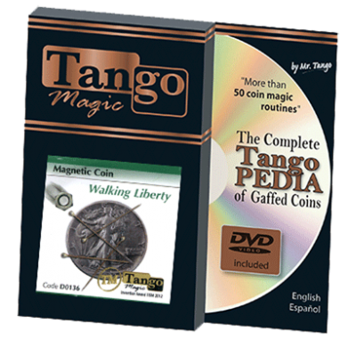 Magnetic Coin Walking Liberty (w/DVD) (D0136) by Tango - Tricks