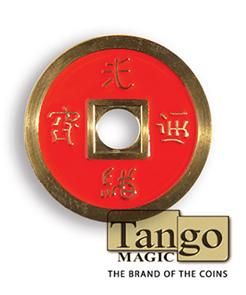 Dollar Size Chinese Coin (Red) by Tango (CH032)