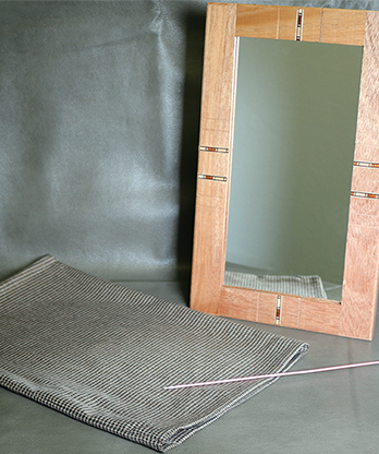 Flexible Mirror/Needle Through Mirror by Tony Karpinski