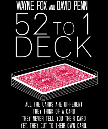 The 52 to 1 Deck Red (Gimmicks and Online Instructions) by Wayne Fox and David Penn - Trick