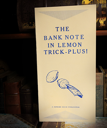 The Bank Note in Lemon Trick - Book