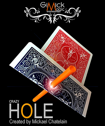 CRAZY HOLE Blue (Gimmick and Online Instructions) by Mickael Chatelain - Trick
