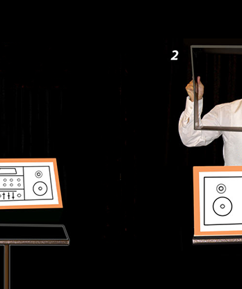 Transformation of Painting to CD Player by Tora Magic