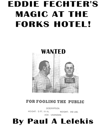 Eddie Fechter's Magic at the Fork's Hotel! by Paul A. Lelekis eBook DOWNLOAD