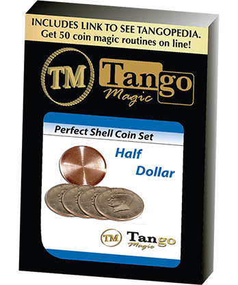 Perfect Shell Coin Set Half Dollar (Shell and 4 Coins D0201) by Tango Magic - Trick