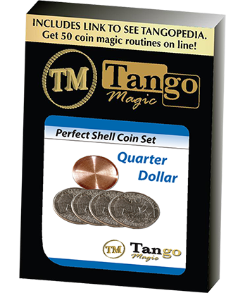 Perfect Shell Coin Set Quarter Dollar (Shell and 4 Coins D0200) by Tango Magic - Trick