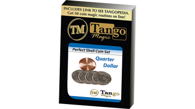 Perfect Shell Coin Set Quarter Dollar (Shell and 4 Coins D0200) by Tango Magic - Trick