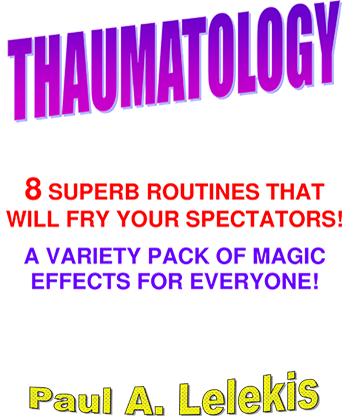 THAUMATOLOGY by Paul A. Lelekis eBook DOWNLOAD