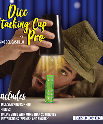 Dice Stacking Cup Pro (Gimmicks and Online Instructions) by Bazar de Magia - Trick
