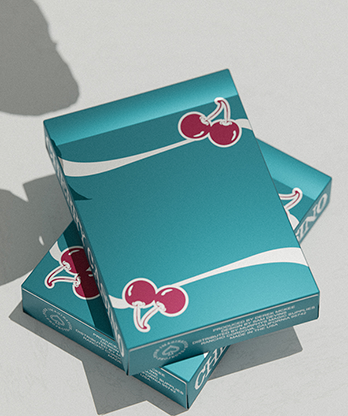 Cherry Casino (Tropicana Teal) Playing Cards by Pure Imagination Projects