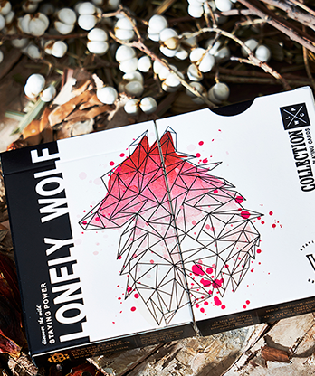 Lonely Wolf (PINK) Playing Cards by Bocopo
