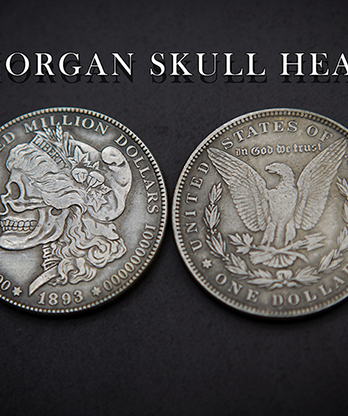 MORGAN SKULL HEAD COIN by Men Zi  Magic