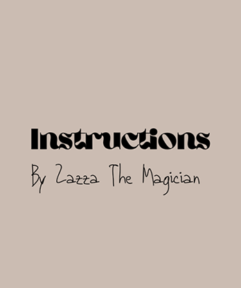 INSTRUCTIONS by Zazza The Magician video DOWNLOAD