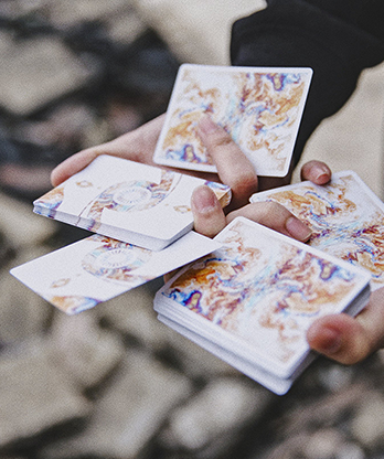 Fluid Art Orange (Cardistry Edition) Playing Cards