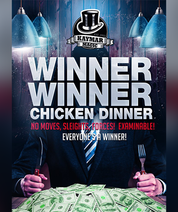 WINNER WINNER CHICKEN DINNER (Gimmicks and Online Instructions) by Kaymar Magic - Trick
