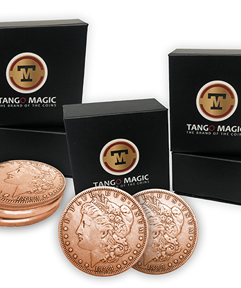 Copper Morgan TUC plus 3 Regular Coins (Gimmicks and Online Instructions) by Tango Magic - Trick
