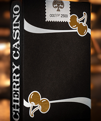 Limited Edition Cherry Casino (Monte Carlo Black and Gold) Numbered Seals Playing Cards by Pure Imagination Projects