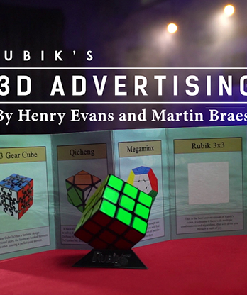 Rubik's Cube 3D Advertising (Gimmicks and Online Instructions) by Henry Evans and Martin Braessas - Trick