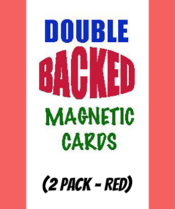 Magnetic Cards (2 pack/Red) by Chazpro Magic. - Trick