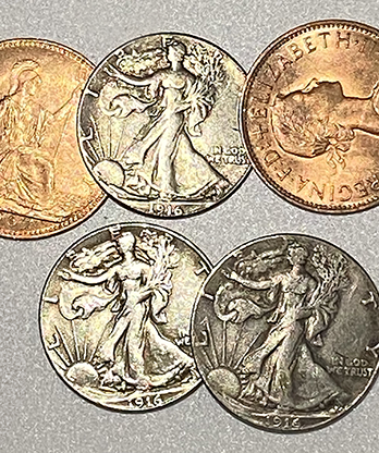 Replica Walking Liberty Hopping Half (Gimmicks and Online Instructions) by Tango Magic - Trick
