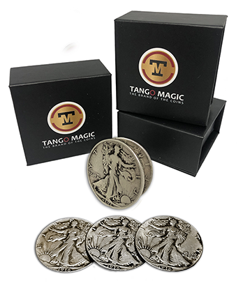Replica Walking Liberty Expanded Shell plus 4 coins (Gimmicks and Online Instructions) by Tango - Trick