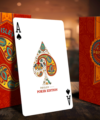 Paisley Poker Red Playing Cards by by Dutch Card House Company