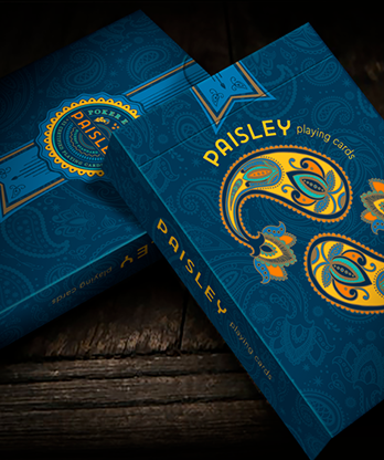 Paisley Poker Blue Playing Cards by by Dutch Card House Company