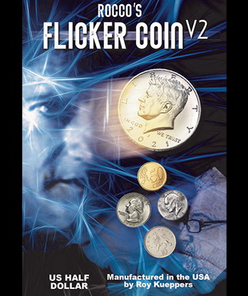 FLICKER COIN V2 (Half) by Rocco - Trick