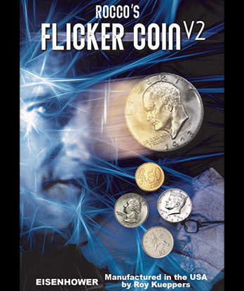 FLICKER COIN V2 (Eisenhower) by Rocco - Trick