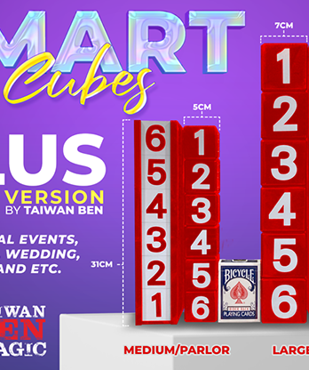 Smart Cubes PLUS RED (Large/Stage) by Taiwan Ben - Trick