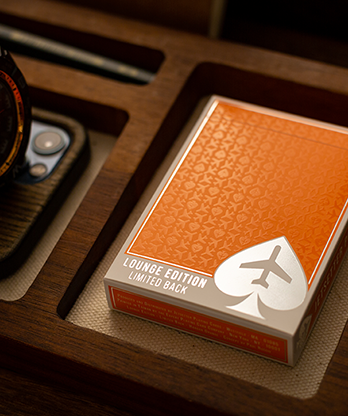 Lounge Edition in Hangar (Orange) with Limited Back by Jetsetter Playing Cards