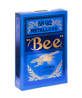 Bee Blue MetalLuxe Playing Cards by US Playing Card