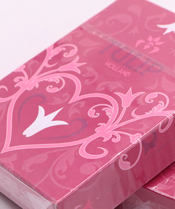 Pink Tulip Playing Cards Dutch Card House Company