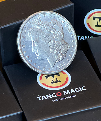 Replica Morgan Magnetic Coin (Gimmicks and Online Instructions) by Tango Magic - Trick