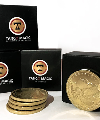 Replica Golden Morgan Expanded Shell (Gimmicks and Online Instructions) by Tango Magic - Trick