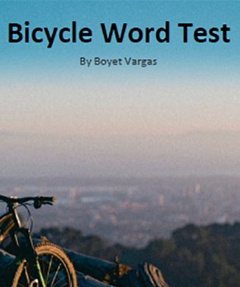 Bicycle Word Test by Boyet Vargas ebook DOWNLOAD
