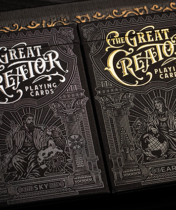 The Great Creator: Earth (Gold Foil) Edition Playing Cards by Riffle Shuffle
