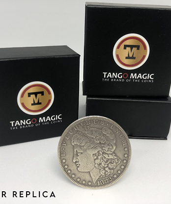 Replica Morgan Steel Coin (Gimmicks and Online Instructions) by Tango Magic - Trick